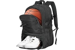Goloni Basketball Bag,Large Sports Bag with with Separate Ball & Shoe Compartments,Gym Bag for Basketball,Soccer,Volleyball