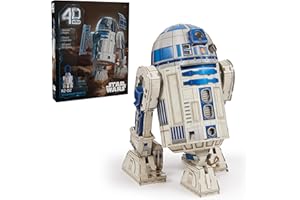 4D Build Star Wars R2-D2 Cardstock 3D Model Kit, Star Wars Gifts, Toys Desk Décor for Fans & Collectors, 201 Pieces, 3D Puzzles, Gift Ideas for Ages 12 & Up