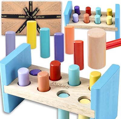 Jaques of London Wooden Hammer Toy Bench for Toddlers 1 2 3 Years