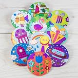 Galt Foil Badges Craft Kit for Kids Multicolor 10 Badges Ages 6+ view 2