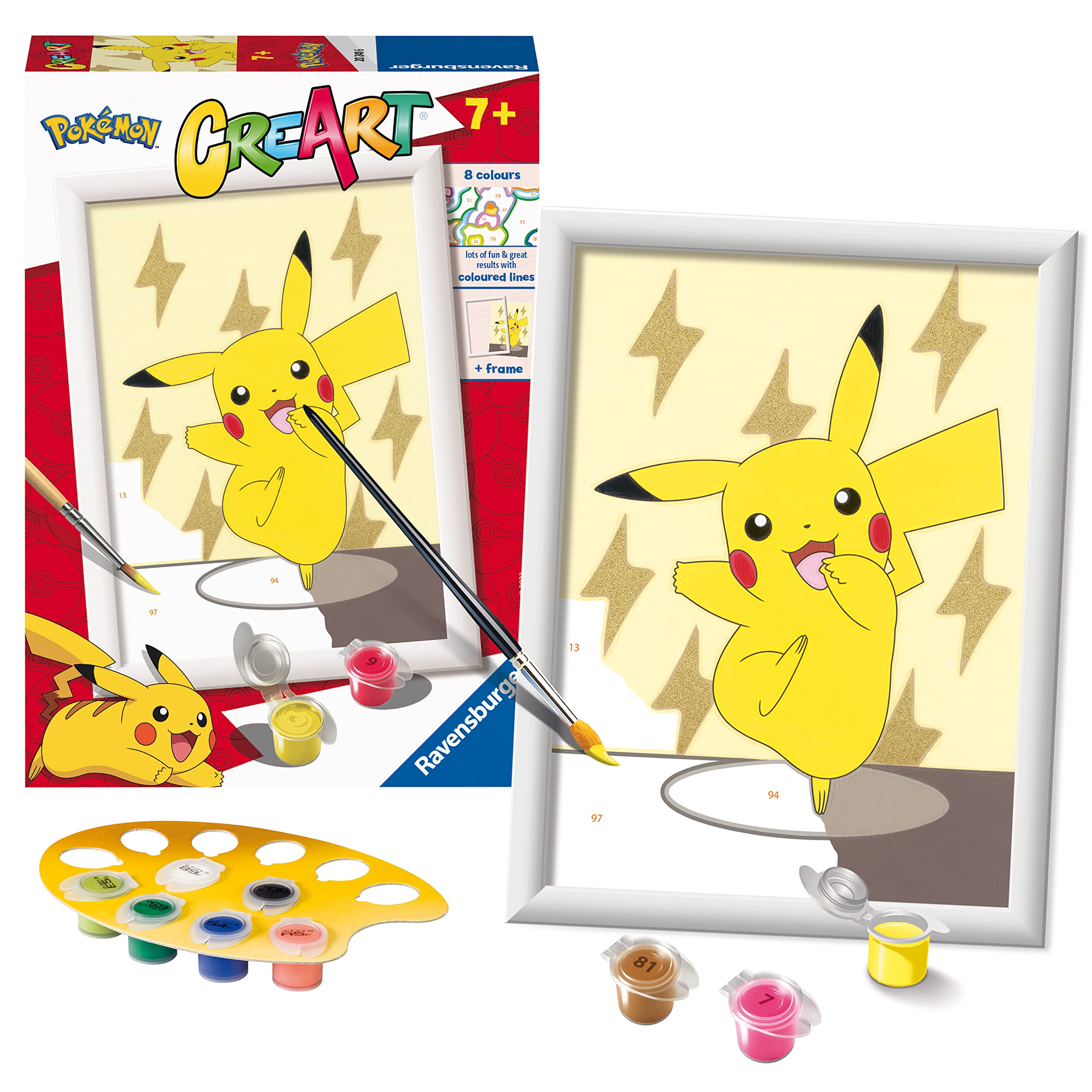 Ravensburger CreArt Pokemon Paint by Numbers Kits for Children & Adults Ages 7 Years Up - Kids Craft Set