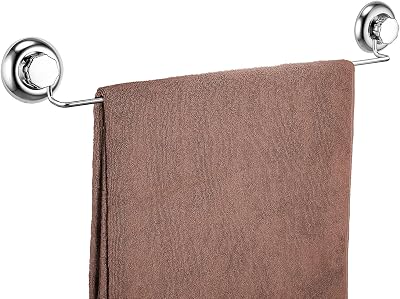 MaxHold No-Drill 18 Inch Towel Bar Stainless Steel Suction Cup