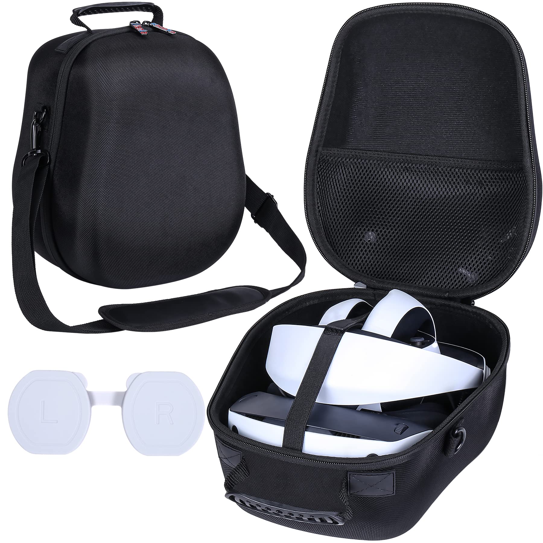 khanka Hard Case for Sony PlayStation VR 2(Black)+Hard Case for Sony Psvita PS Vita 1000 and PSVita Slim (PSV 2000)/PSP PlayStation 3000 Video Console