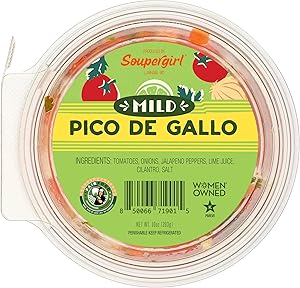 Soupergirl Pico de Gallo Mild Salsa | Fresh Chunky Salsa | Kosher, Preservative-Free, Women-Owned, Fair Food Certified, 10oz