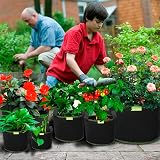 Mactoou 3 Gallon Grow Bags, 5 Pack Non-Woven Fabric for Vegetables view 5
