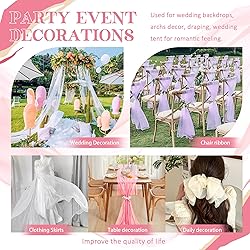 Horbaunal Light Pink Chiffon Fabric by The Yard, 1