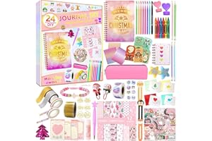 AE LIFE Advent Calendar 2025 for Girls - 24 Day Christmas DIY Journal Kit for Tween & Teen Girls, Stationery Set, Scrapbook & Diary Supplies Set, Journaling Art Crafts Kit, Creative Christmas Gifts for 8-14 Year Old Girl
