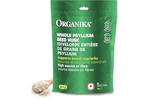 Organika Psyllium Seed Husk Whole- Excellent Source of Fibre, Aids in Digestion and Constipation- 454 G