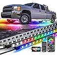 OPT7 Aura DreamColor Underglow Chasing Lights for Truck w/APP & Remote Control, Waterproof Rigid Aluminum LED Light Bar, Exterior Neon Accent Underbody RGBIC Lighting Kit, Multicolor Music Mode, 12V