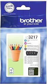 Brother LC3217 Ink Cartridges Multi-Pack Black Cyan Magenta Yellow view 1