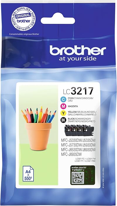 Brother LC3217 Ink Cartridges Multi-Pack Black Cyan Magenta Yellow