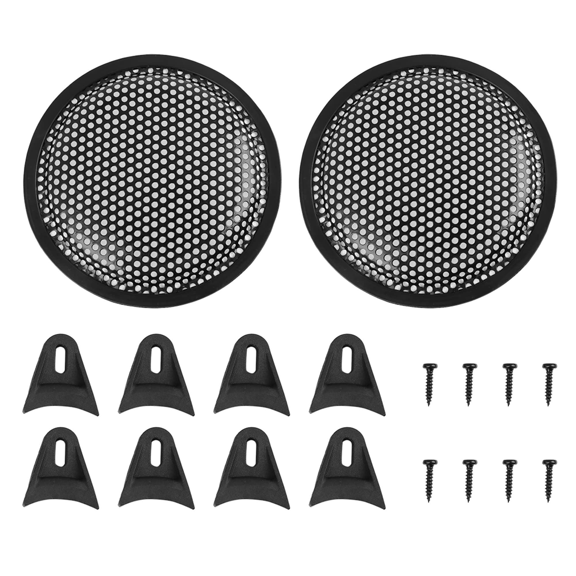 X AUTOHAUX 2pcs 6" Mesh Protector Car Speaker Cover Woofer Subwoofer Grill