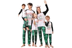 Rnxrbb 2025 Family Christmas Pajamas Matching Sets Holiday Xmas Christmas Pjs Jammies for Women Men Couples Adult Kids