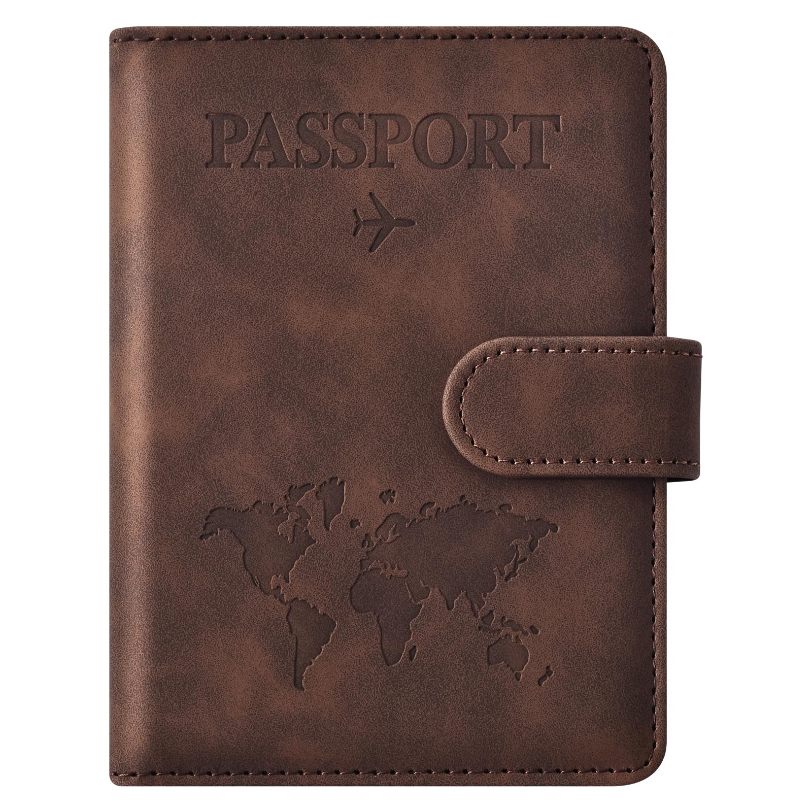 Photo 1 of Eoehro Passport Holder for Travel Essentials, Passport Wallet Cover Case for Travel Must Haves Accessories,Passport Book Holders for Women and Men(coffee)