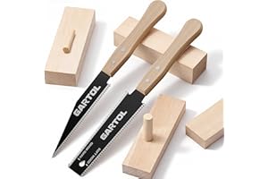 GARTOL Hand Saw for Wood Cutting, 2-Piece Japanese Pull Saw with 6-Inch Flush Cut & Double-Edged SK5 Flexible Blade & Wooden 