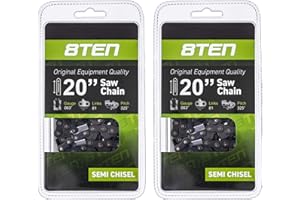 8TEN Chainsaw Chain for Stihl MS290 MS650 MS271 MS260 039 20 inch .063 Gauge .325 Pitch 81DL 2 Pack