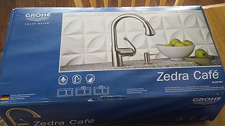 Grohe Zedra Supersteel Infinity 1 Handle Pull Down Kitchen Faucet