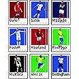 BigWig Prints Soccer Posters for Boys Bedroom - Soccer Player Posters, Erling Haaland Poster, Mbappe, Rodrygo, Gavi, Vini Jr, Saka, Foden, Musiala, Bellingham - Unframed Set of 9 (8x10”)
