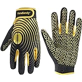 HANDLANDY Football Gloves Men, Sticky Wide Receiver Grip Gloves, Stretch Fit Football Glove Adult