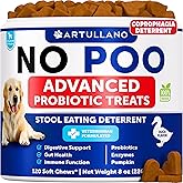 No Poo Chews for Dogs - Coprophagia Stool Eating Deterrent - Prevent from Eating Poop - Stop Eat Poop Treats with Probiotics 