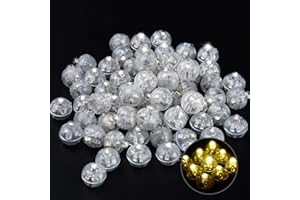 Xthuge 100pcs Mini Round Flash LED Ball Lamp Balloon Light, Ball Balloon Lights for Paper Lantern Balloon Light Party Wedding Decoration，Party Birthday,Festival Decorative Lights(Warm White)