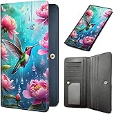 Tudguiloae Long Women Wallet, Ultra Slim Wallet for Women, PU Leather RFID Blocking Credit Card Holder,Business Travel Wallet