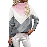 Zeagoo Women's Turtleneck Sweater Fall Winter 2026 Long Sleeve Chunky Knitted Trendy Pullover Tops