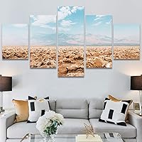 SIGNWIN 5 Panel Canvas Wall Art Modern Art Country Dramatic Global Landscape Multicolor Photography for Home Decorations Ready to Hang - 60