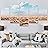 SIGNWIN 5 Panel Canvas Wall Art Modern Art Country Dramatic Global Landscape Multicolor Photography for Home Decorations Ready to Hang - 60"x32"