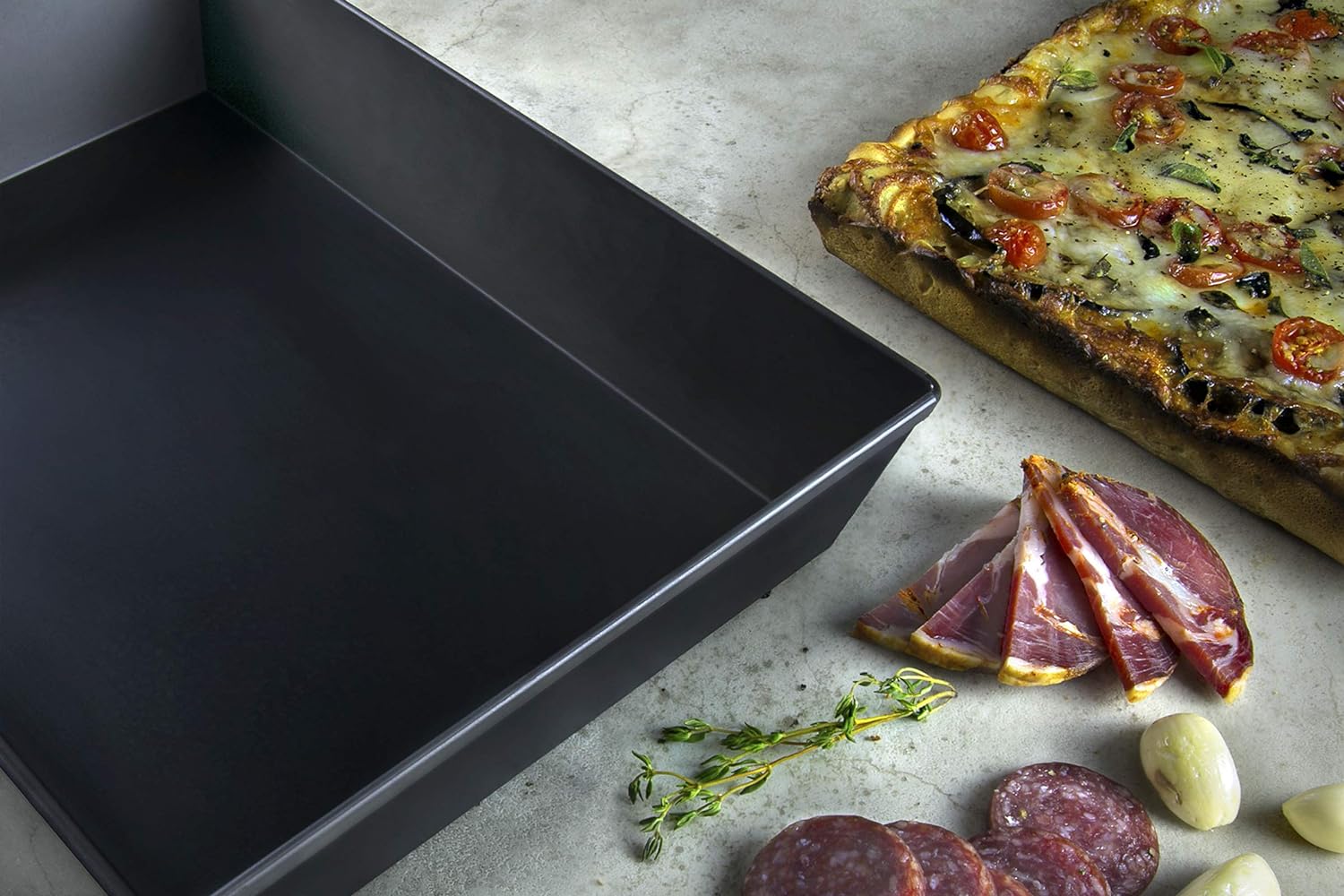 LloydPans Kitchenware 10 by 14 Inch Detroit Style Pizza Pan USA Made Hard-Anodized: Kitchen & Dining
