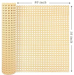 Upgraded Plastic Rattan Webbing, 16"x80" DIY