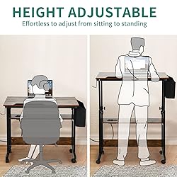 YITAHOME Height Adjustable Table with Charging