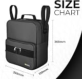 iMedic Deluxe Wheelchair Bag Black Back of Chair Backpack H37 x W33 x D18cm view 5