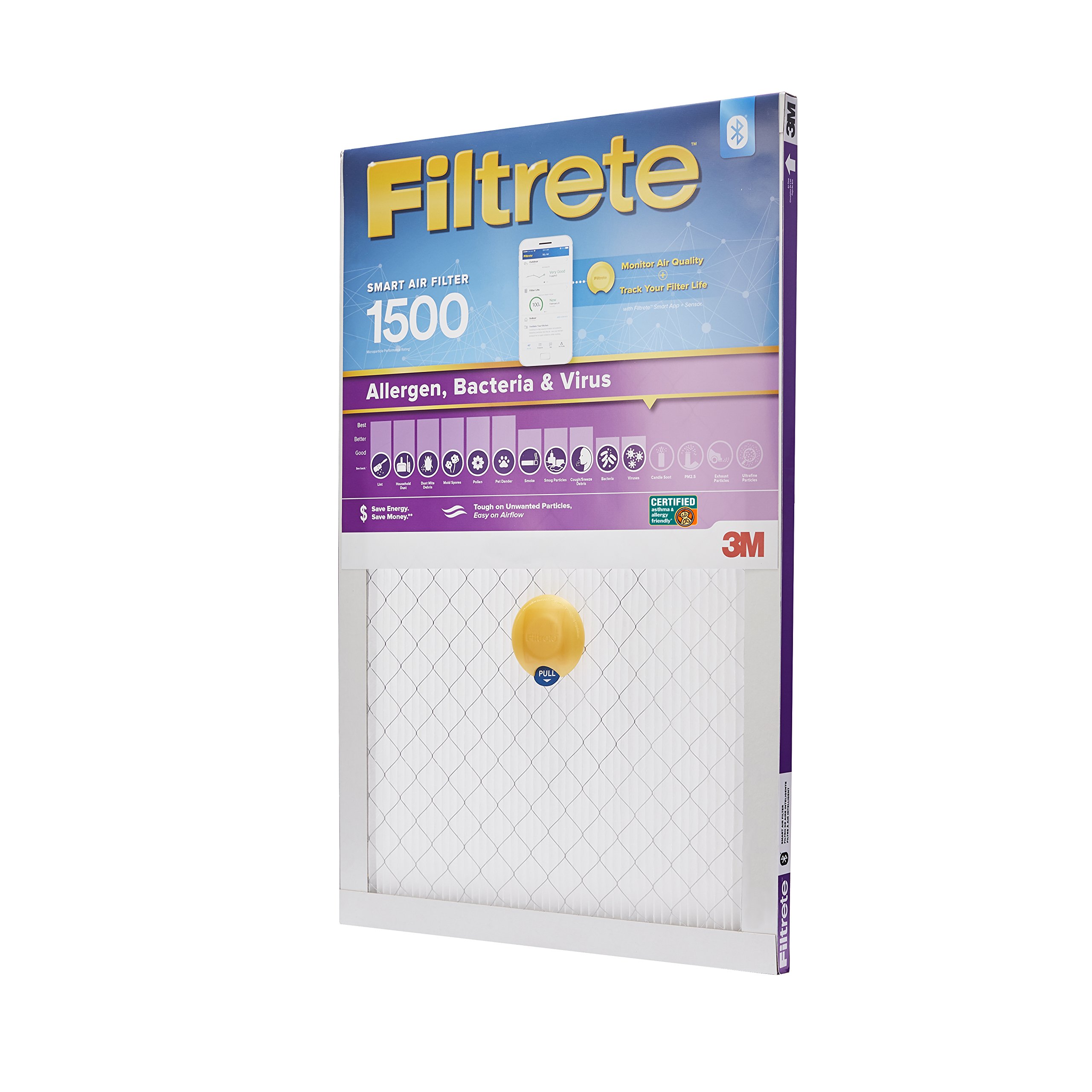 Filtrete Smart Filter 20 x 20 x 1 MPR 1500 Allergen, Bacteria Virus AC