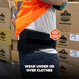 Ergodyne ProFlex 1500 Weight Lifters Back Support Belt Medium Black Rigid view 6