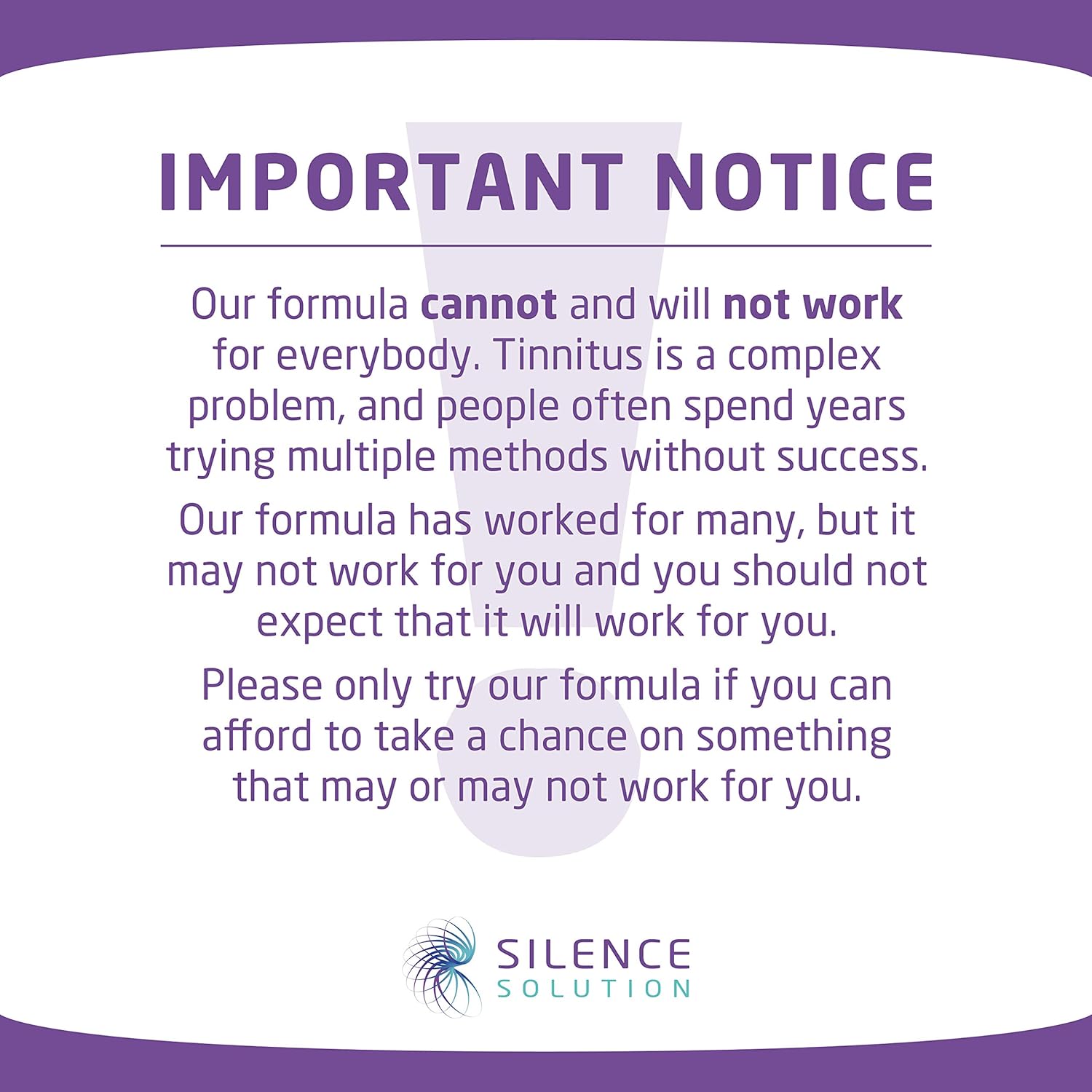 Tinnitus Relief Formula - Ear Ringing Relief with Bioflavonoids and Vitamin C - Tinnitus Treatment Recommended by Audiologists - 100 Capsules - Made in USA - 100% Natural - by Silence Solution: Health & Personal Care