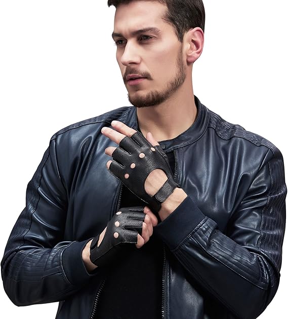 Amazon Gsg 鹿革 手袋 指ぬき ドライビンググローブ メンズ 革 半指 レザー 指なし 皮 男性 運転 車 バイク フィンガーレス ドライブ ドライバー 人気 おしゃれ プレゼント ギフトにもお勧め 0643 手袋 通販