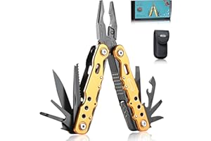 Gifts for Dad Husband Boyfriend Gifts for Him Unique Birthday Gifts for Men RoverTac 14 in 1 Multitool Pocket Knife Pliers Screwdrivers Saw Bottle Opener Perfect for Camping Survival Hiking Repairs