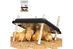 NesCozy Brooder Heating Plate for Chicks Adjustable: 10x10 Warmer with Easy- Cleaning Plate 15W Poultry Coop Heater for 12 Ba