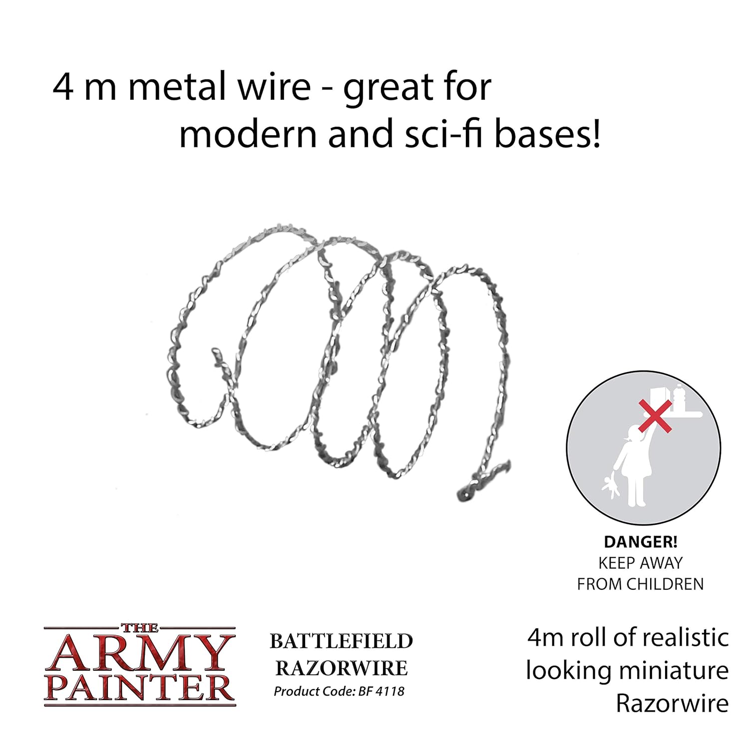 The Army Painter Battlefield Razorwire 4 M Metal Razor Wire For Miniature Bases And Wargame Terrains Hobby Tool Sets Toys Games Mhiberlin De