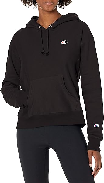 champion women's hoodie black