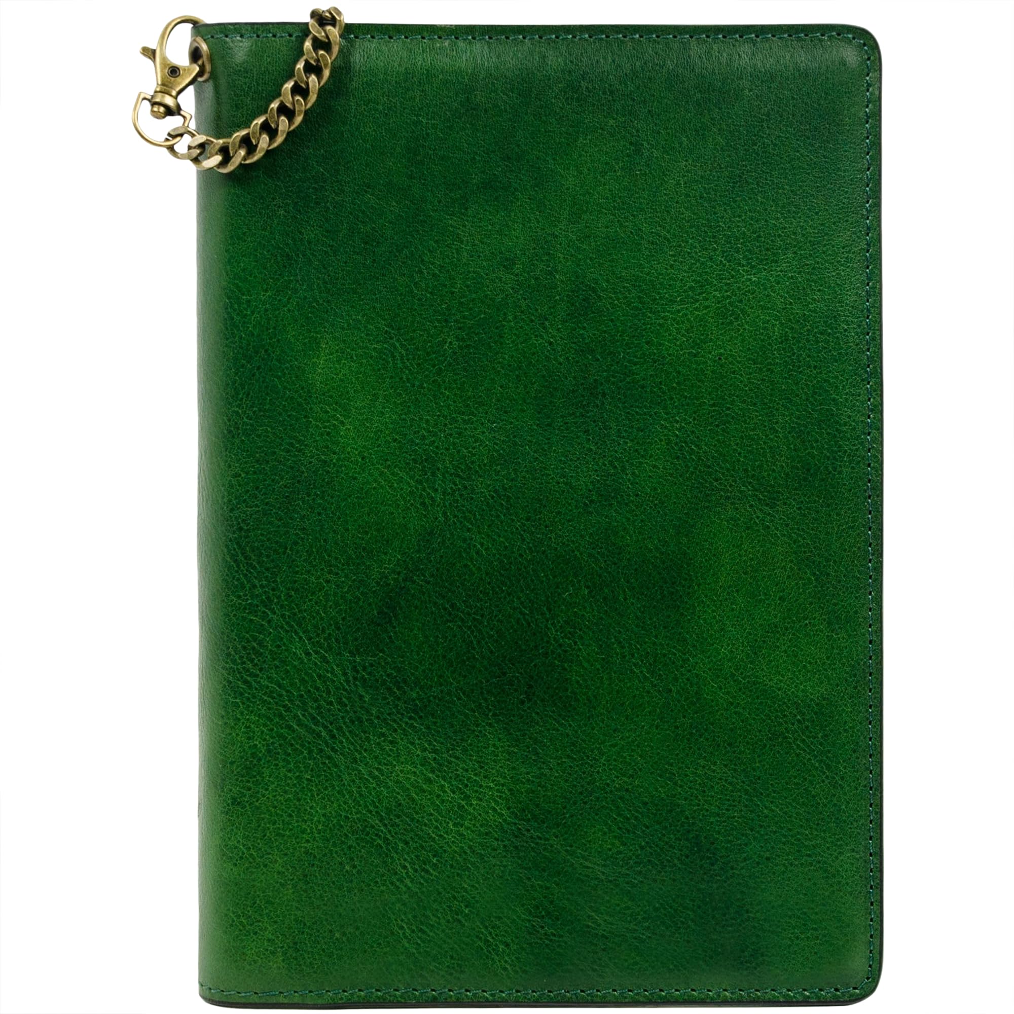 Time Resistance Green Leather Journal With Refillable A5 Notepad And Bookmark Notebook Cover With Pen Loop