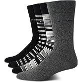 Calvin Klein Mens Crew Socks - 4 Pack Soft Cotton Blend Cushioned Crew Dress Socks for Men, for Formal, Casual and Work Wear