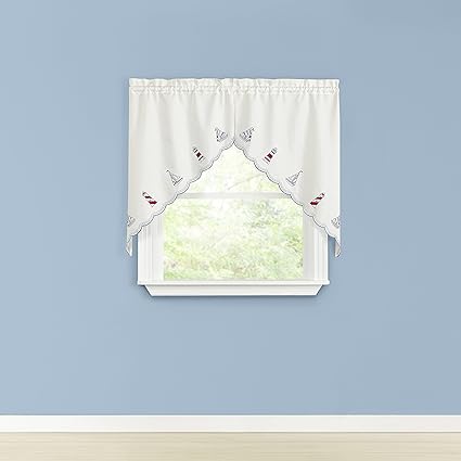 Renaissance Home Fashion Lighthouse Embroidered Swag Pair, 56 x 38
