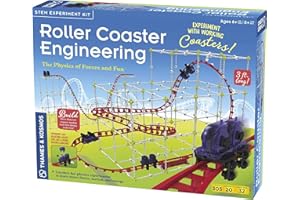 Thames & Kosmos Roller Coaster Engineering STEM Kit | Design, Build, Experiment w/ Working Roller Coaster Models | Explore Physics, Forces, Motion, Energy, Velocity & More | Solve Building Challenges