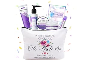 LUCOTIYA Christmas Gifts for Women Best Friends Gifts Sets Women Travel Size Toiletries Kit Travel Essentials for Women Self Care Gifts for Best Friends,Mom, Teacher,Grandma Lavender Gifts for Her Birthday