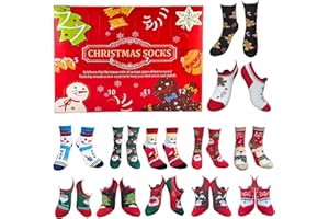 Haroge Christmas Socks Advent Calendar 2025 for Women,12 Days Themed Holiday Countdown Calendar Gift with 6 Crew & 6 Ankle So