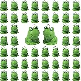COGCHARGER 50 Pcs 3D Frog Resin Charms Pendants Green Frog Miniature Figurines Cute Animal Charms for Jewelry Necklace Bracelet Earrings Making DIY Crafts Supplies