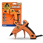 Gorilla Dual Temp Mini Hot Glue Gun, Precision Nozzle, Easy Squeeze Trigger, and Enhanced Safety Features, for DIY, Craft, Re