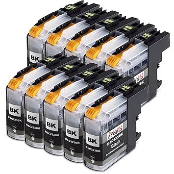 10 Druckerpatronen Komp. für Brother LC 223xl LC-223 LC 223 LC 225 LC 227 XL Schwarz Black BK für MFC-J4420DW MFC-J4620DW MFC